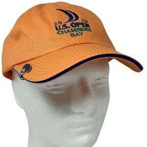 2015 US Open Chambers Bay Golf Course Dad Hat Cap Ball Marker USGA Member Orange